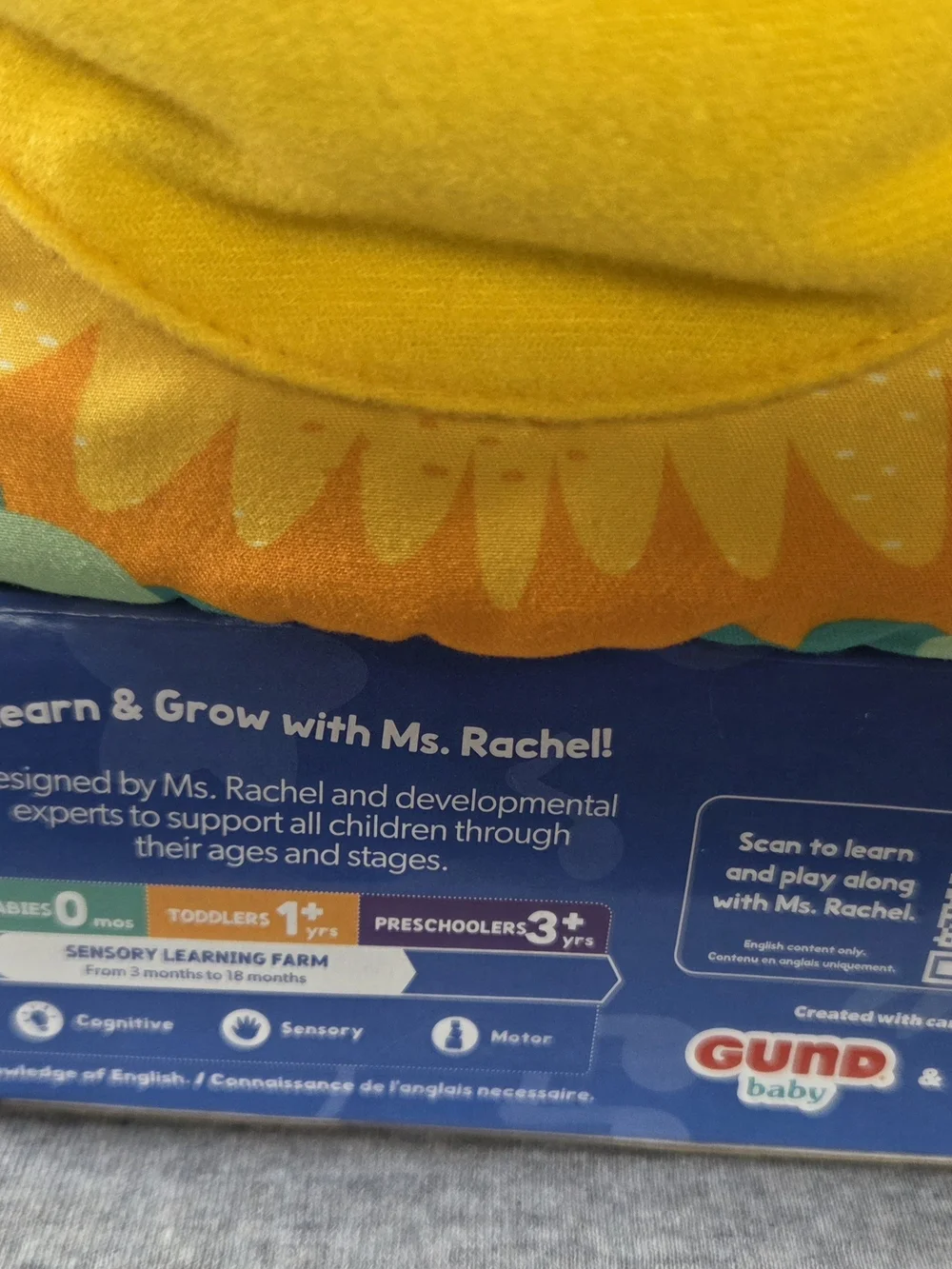 Ms. Rachel Sensory Learning Farm Plush Activity Toy - Red, Blue, Green